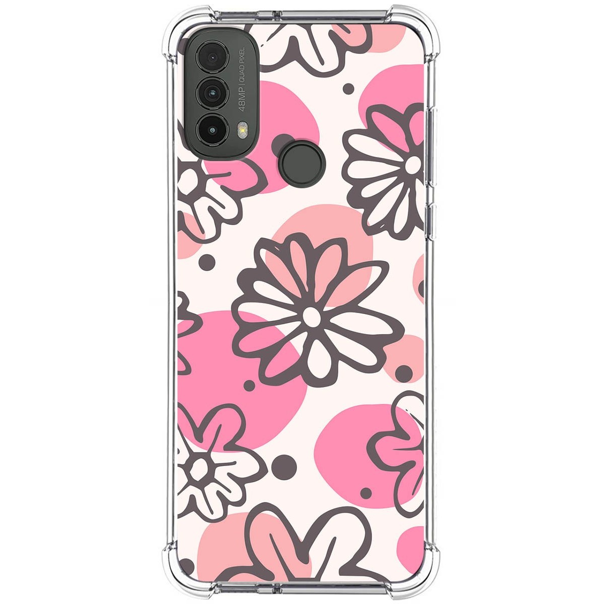 Funda Silicona Antigolpes para Motorola Moto E40 diseño Flores 09 Dibujos