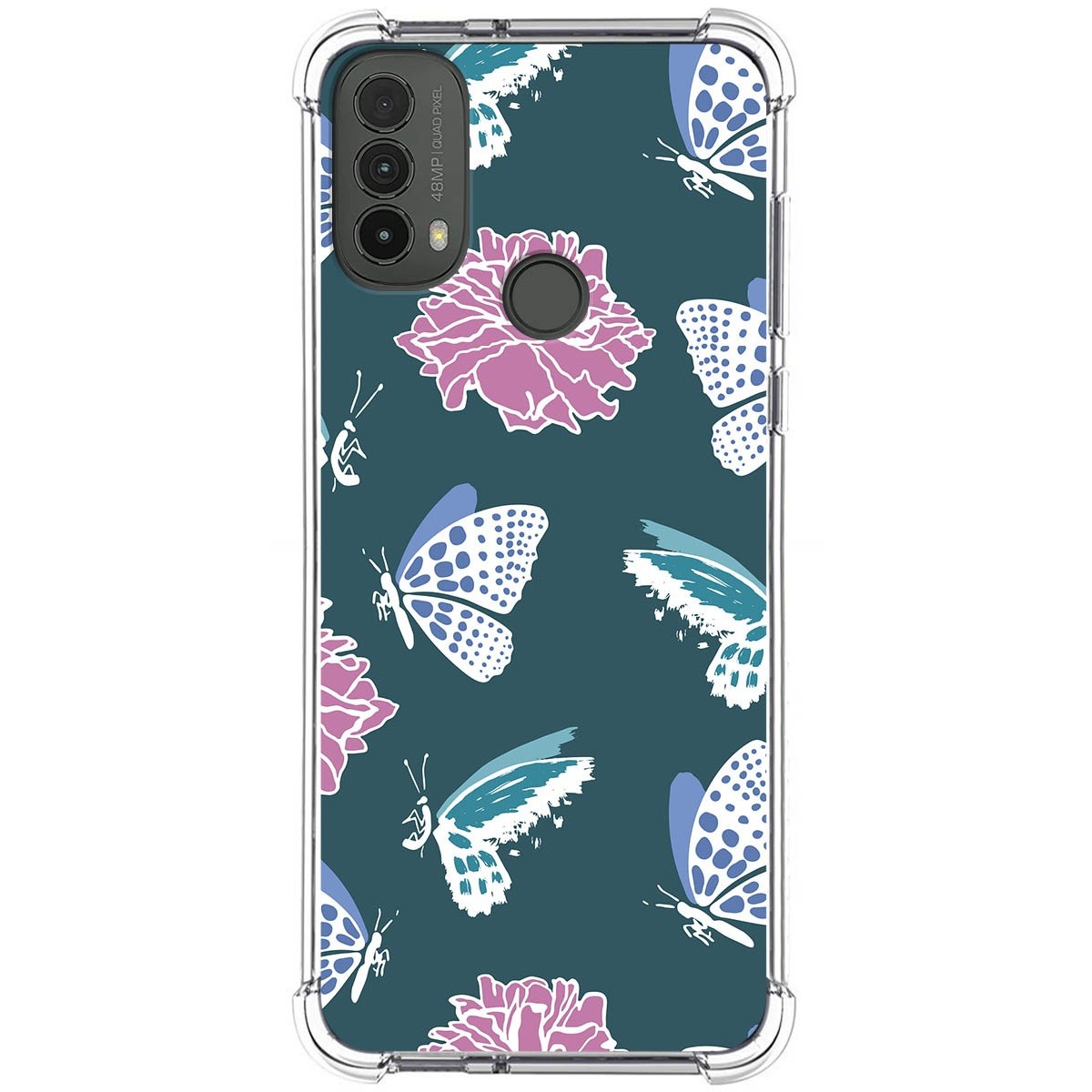 Funda Silicona Antigolpes para Motorola Moto E40 diseño Flores 10 Dibujos