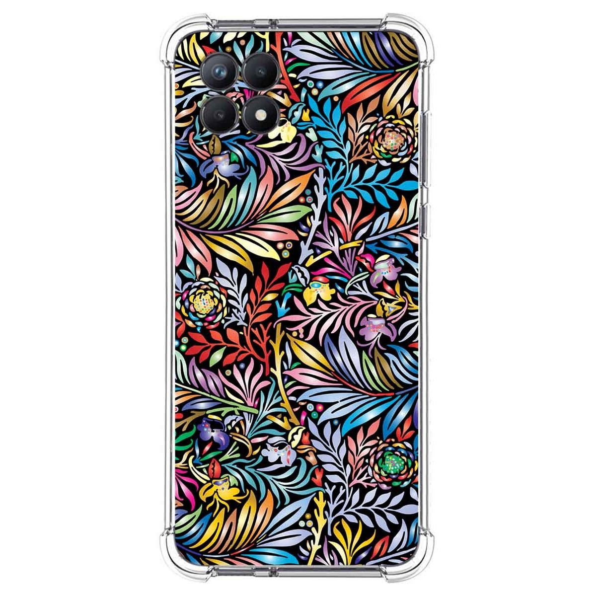 Funda Silicona Antigolpes para Realme 8i diseño Flores 04 Dibujos