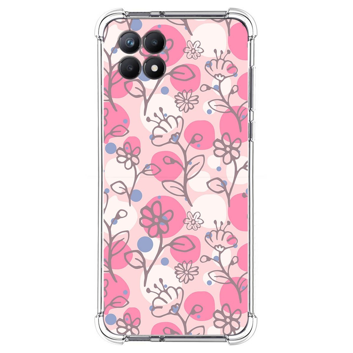 Funda Silicona Antigolpes para Realme 8i diseño Flores 07 Dibujos