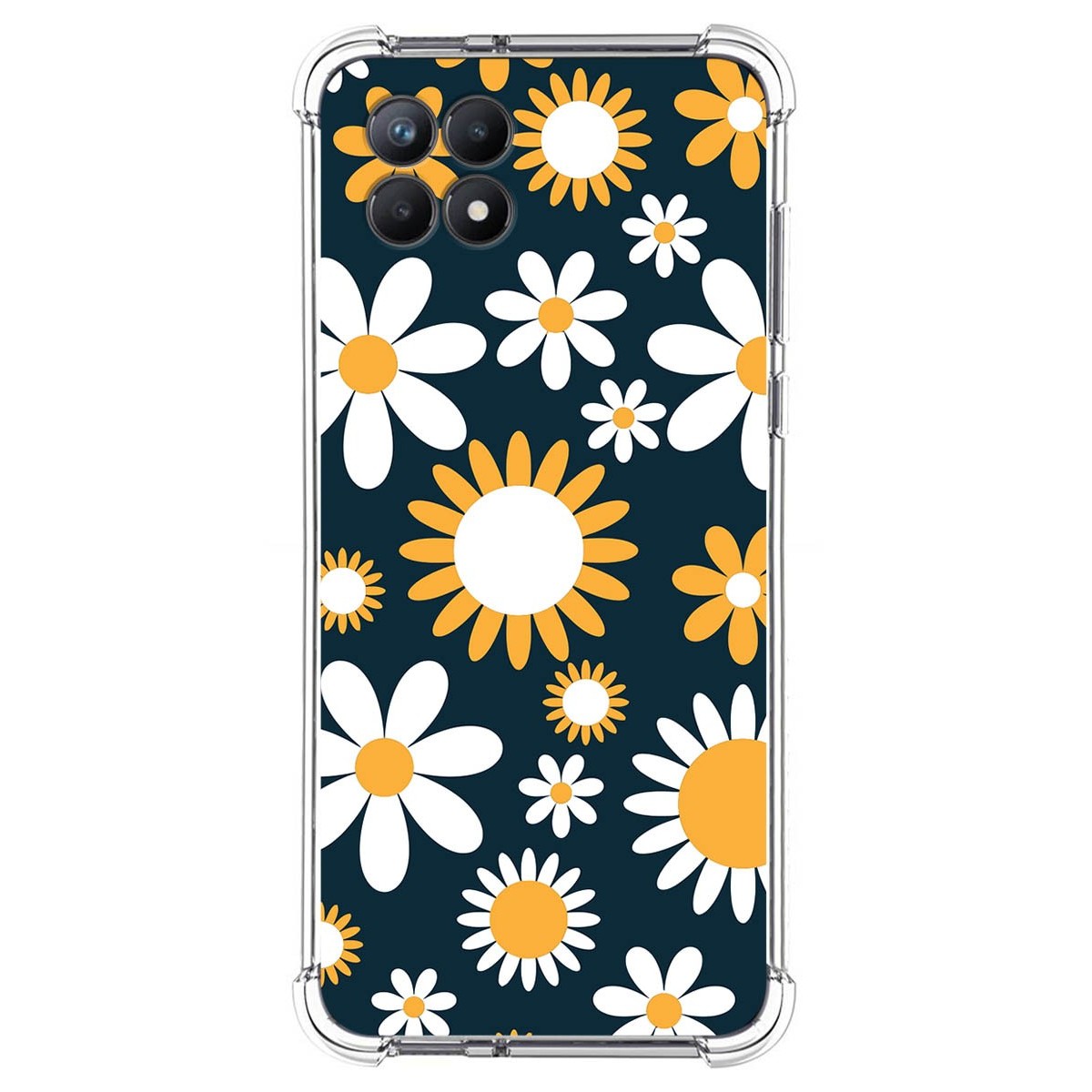 Funda Silicona Antigolpes para Realme 8i diseño Flores 08 Dibujos