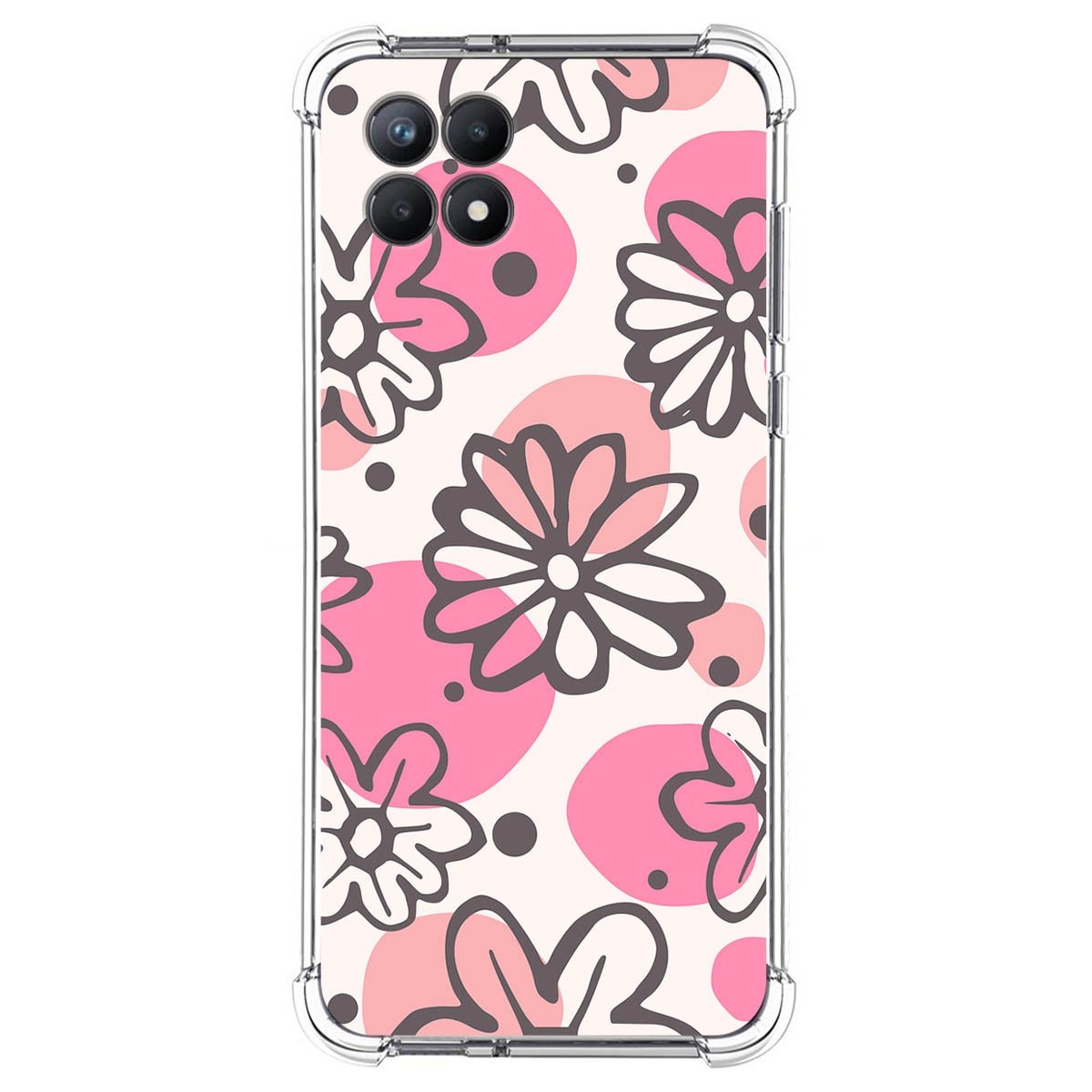 Funda Silicona Antigolpes para Realme 8i diseño Flores 09 Dibujos