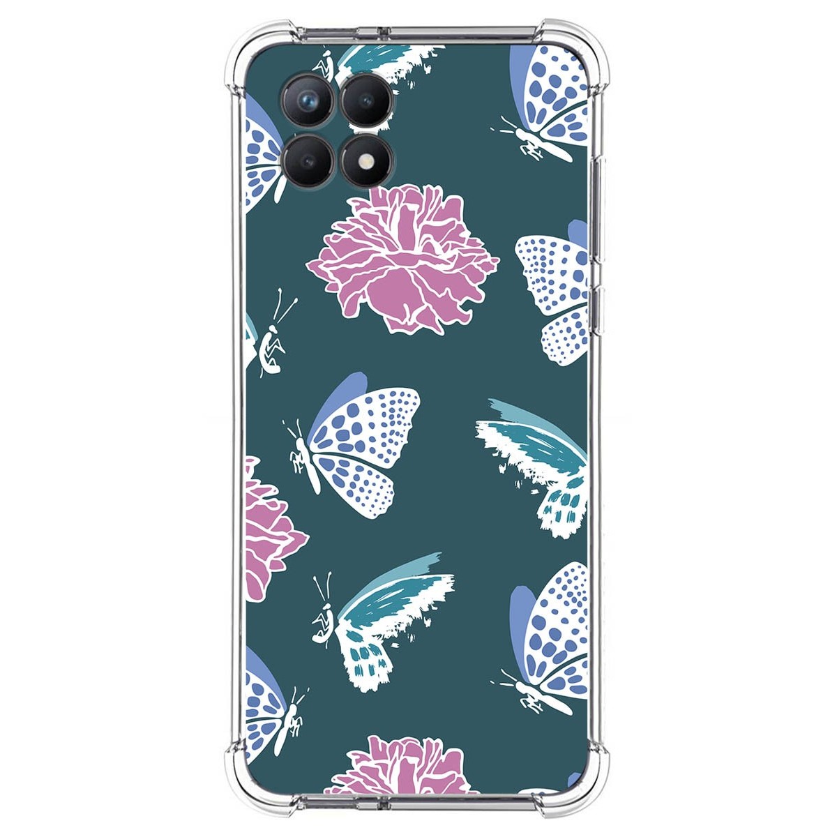 Funda Silicona Antigolpes para Realme 8i diseño Flores 10 Dibujos