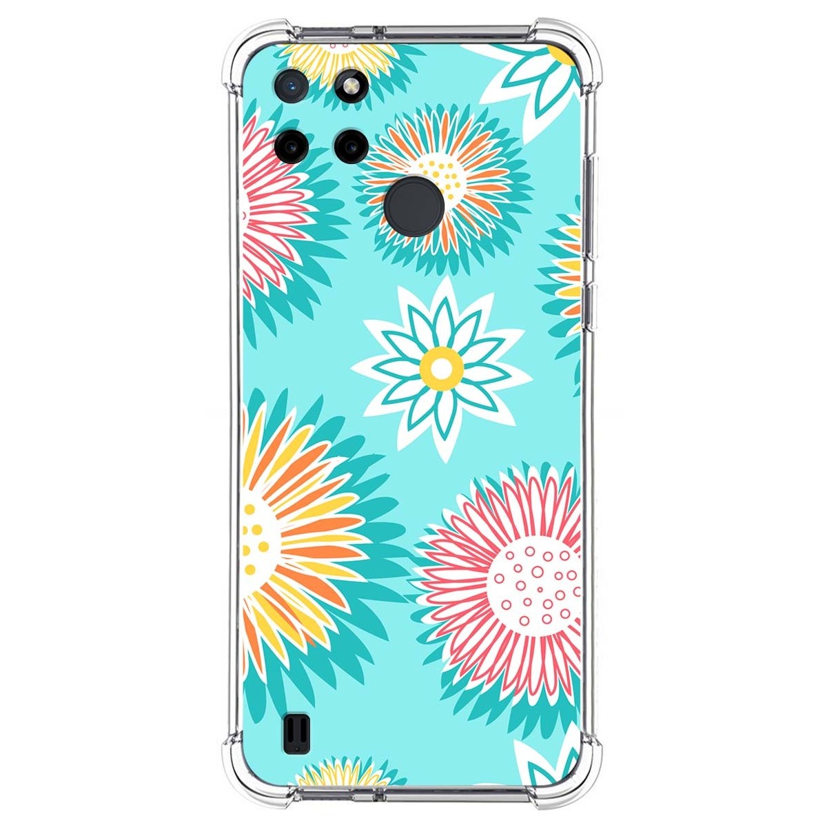 Funda Silicona Antigolpes para Realme C21Y / C25Y diseño Flores 05 Dibujos