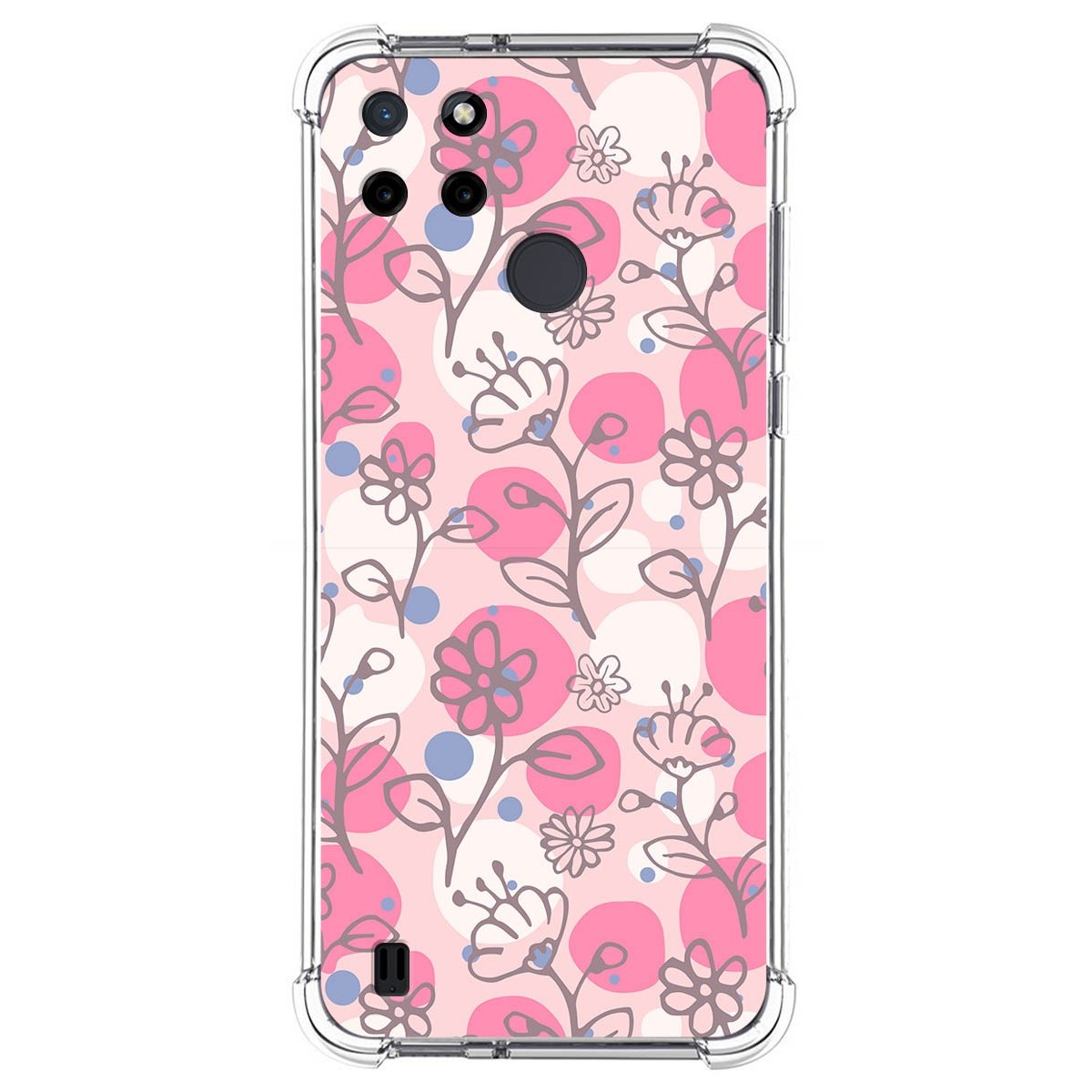 Funda Silicona Antigolpes para Realme C21Y / C25Y diseño Flores 07 Dibujos