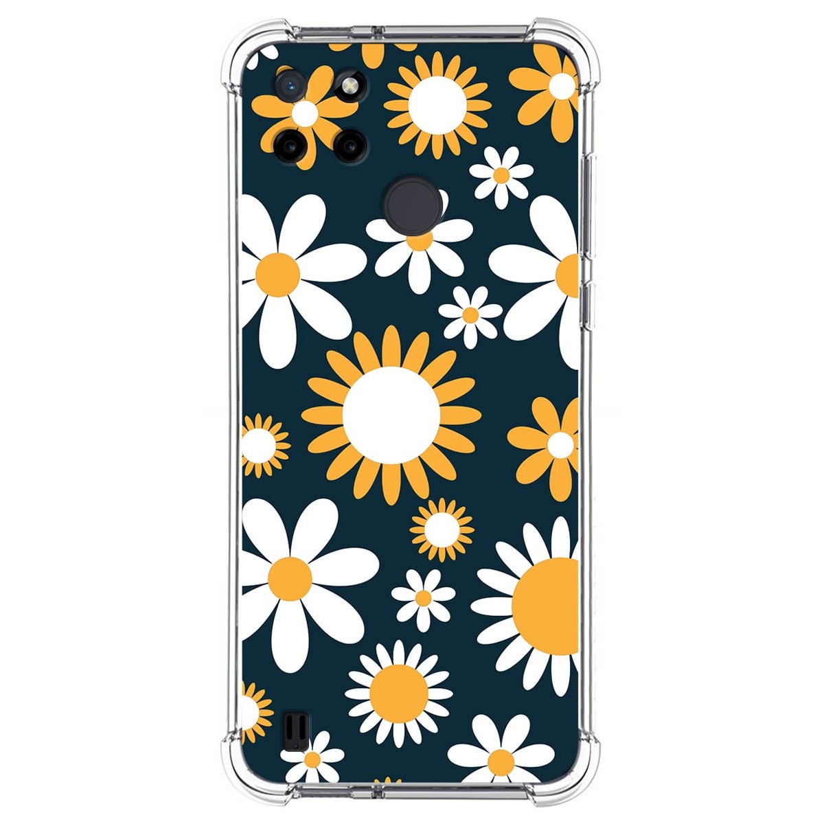 Funda Silicona Antigolpes para Realme C21Y / C25Y diseño Flores 08 Dibujos