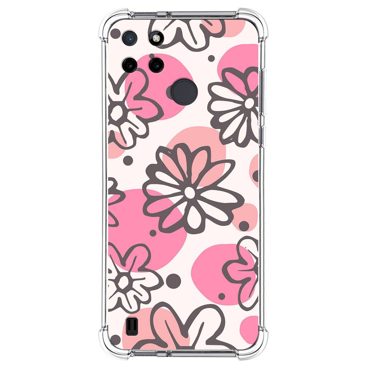 Funda Silicona Antigolpes para Realme C21Y / C25Y diseño Flores 09 Dibujos