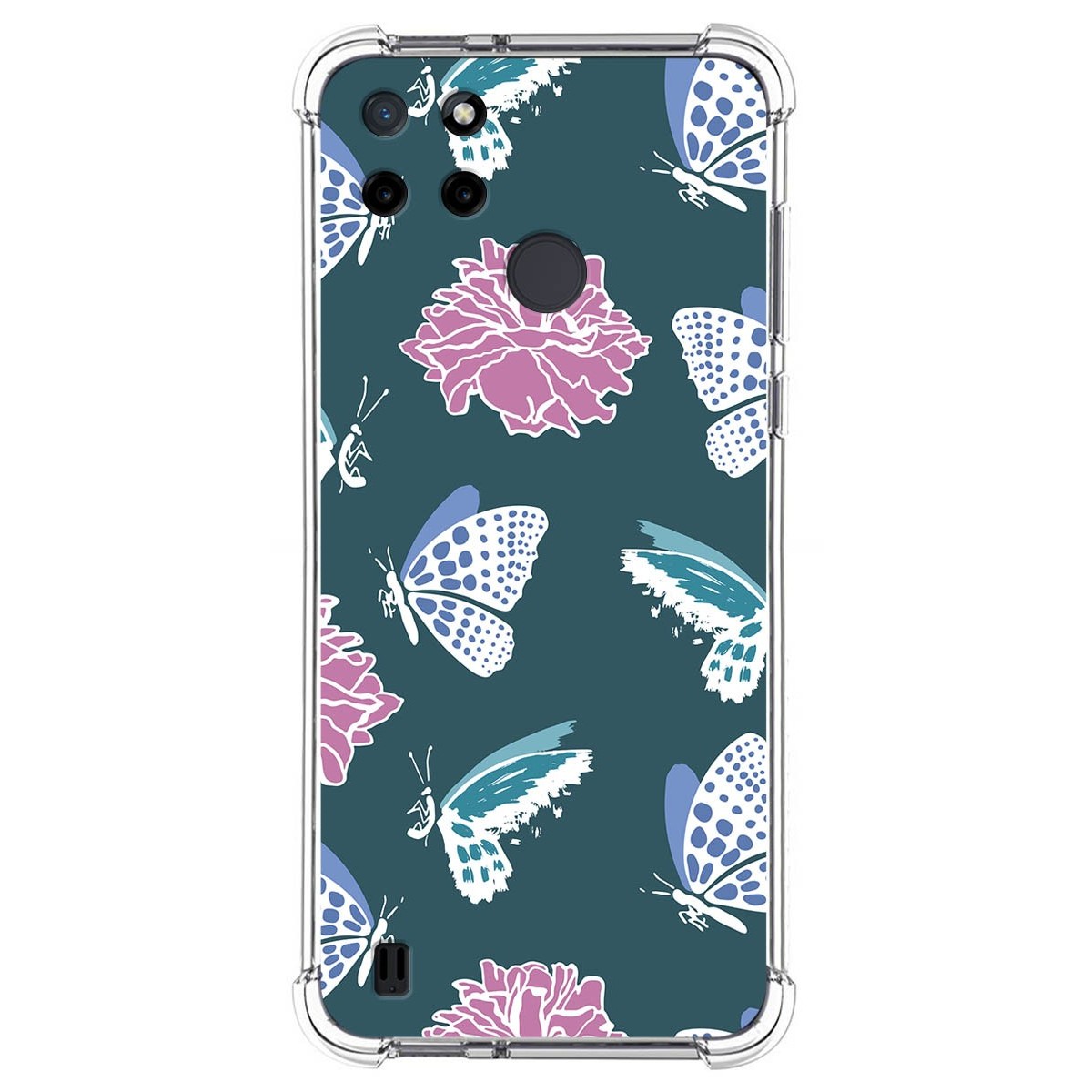 Funda Silicona Antigolpes para Realme C21Y / C25Y diseño Flores 10 Dibujos