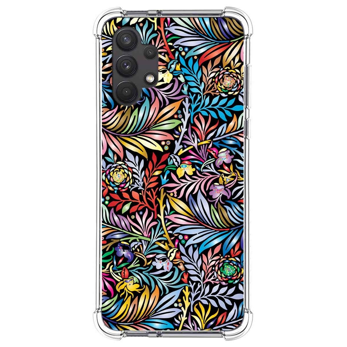 Funda Silicona Antigolpes para Samsung Galaxy A32 4G diseño Flores 04 Dibujos