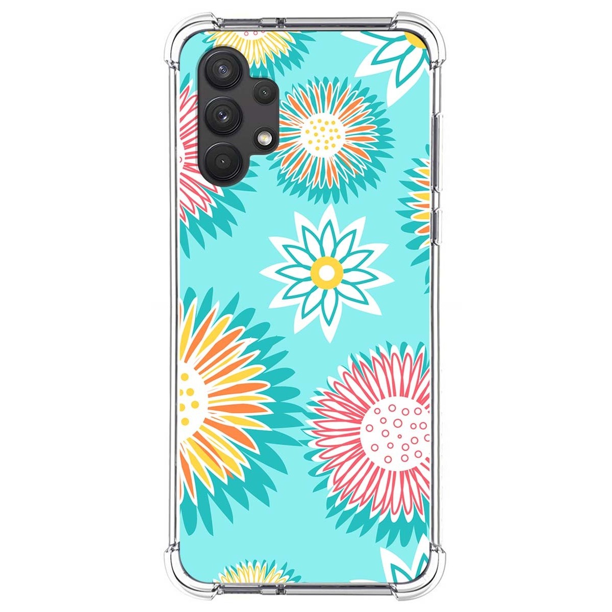 Funda Silicona Antigolpes para Samsung Galaxy A32 4G diseño Flores 05 Dibujos