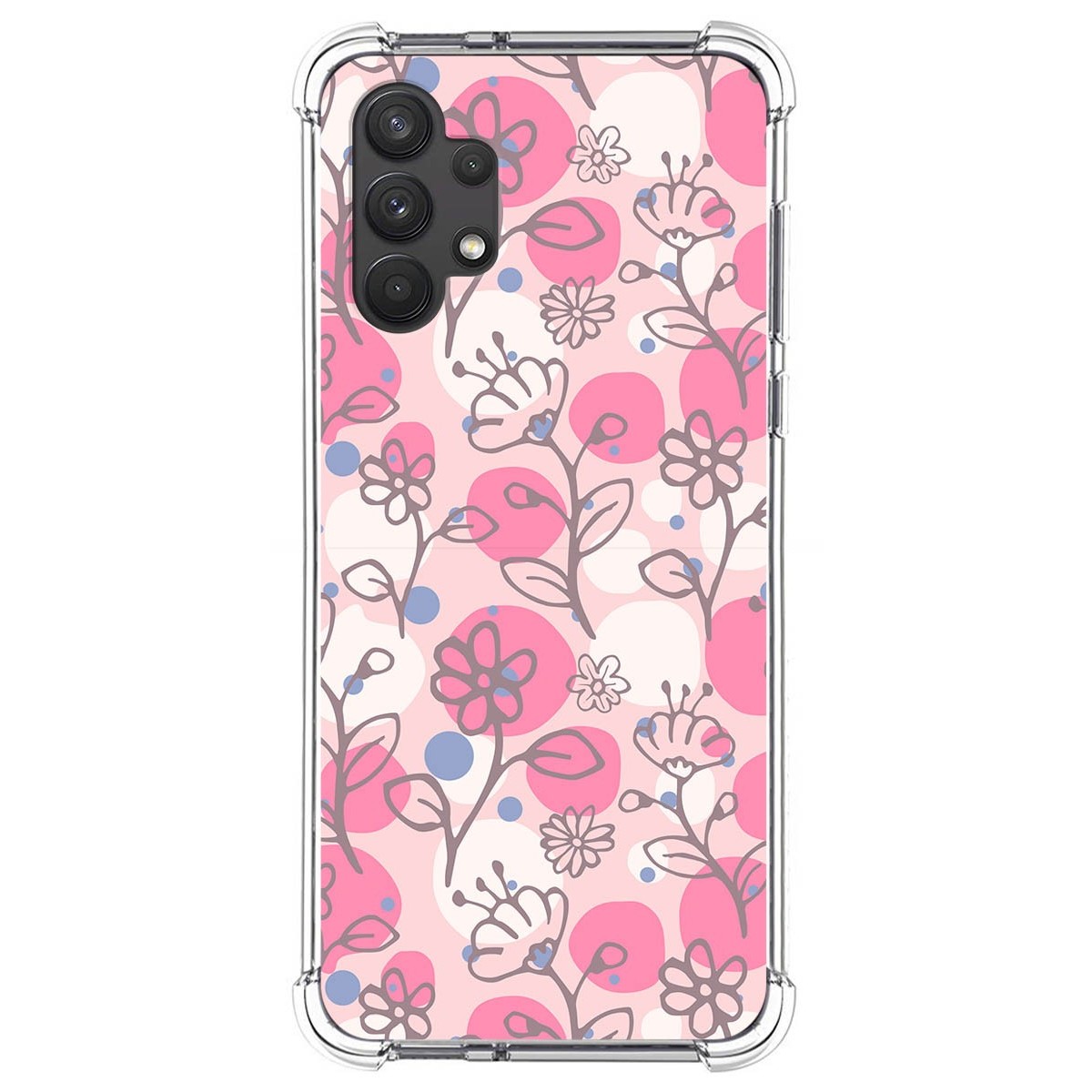 Funda Silicona Antigolpes para Samsung Galaxy A32 4G diseño Flores 07 Dibujos