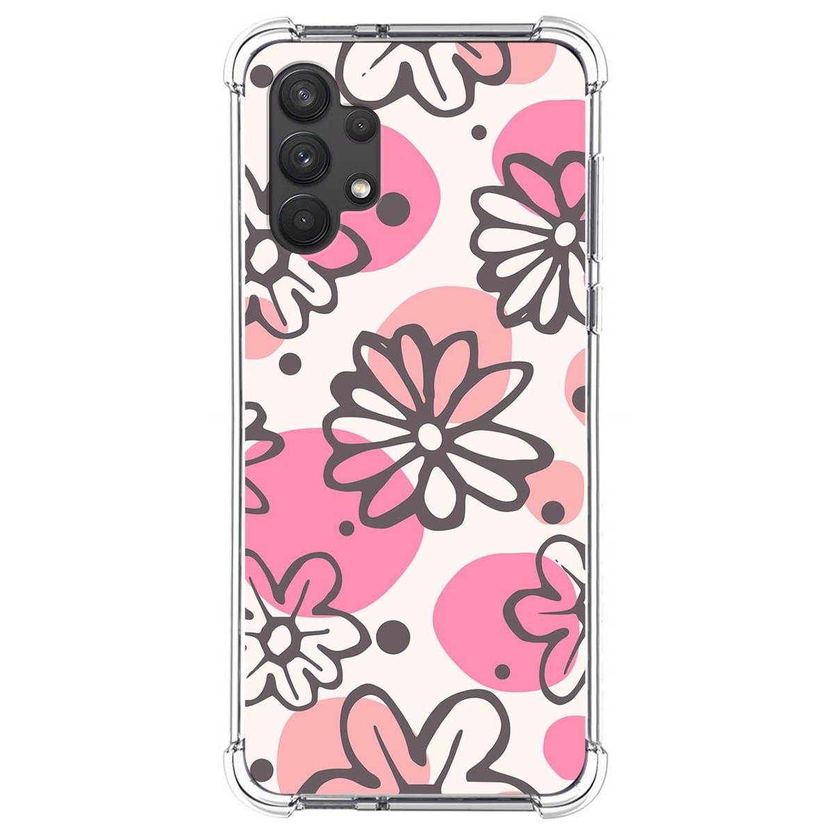 Funda Silicona Antigolpes para Samsung Galaxy A32 4G diseño Flores 09 Dibujos