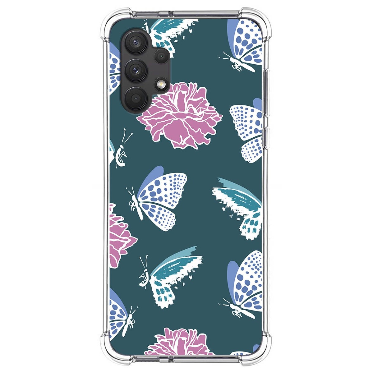 Funda Silicona Antigolpes para Samsung Galaxy A32 4G diseño Flores 10 Dibujos