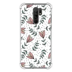 Funda Silicona Antigolpes para Xiaomi Redmi 9 diseño Flores 01 Dibujos