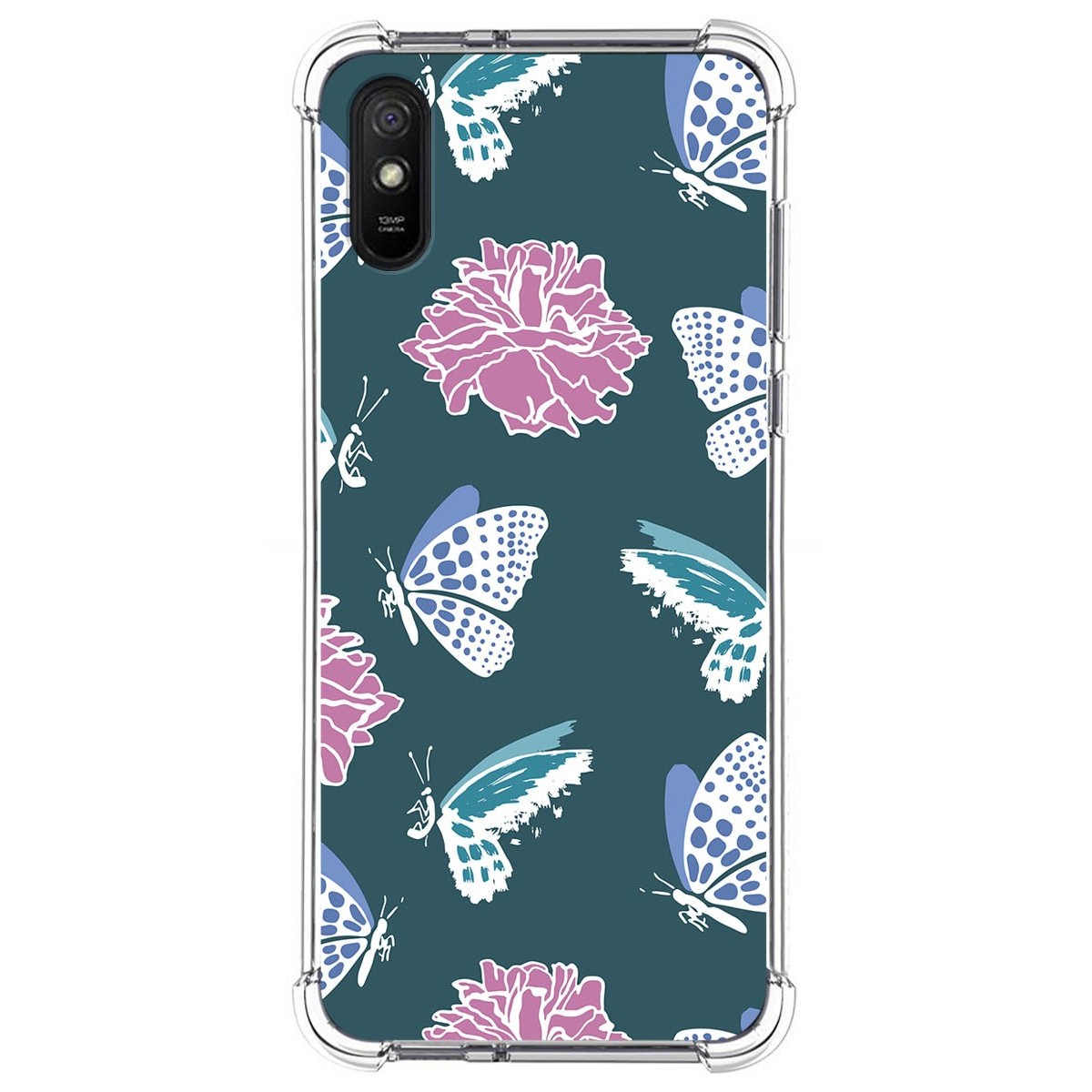 Funda Silicona Antigolpes Para Xiaomi Redmi 9a / 9at Diseño Flores