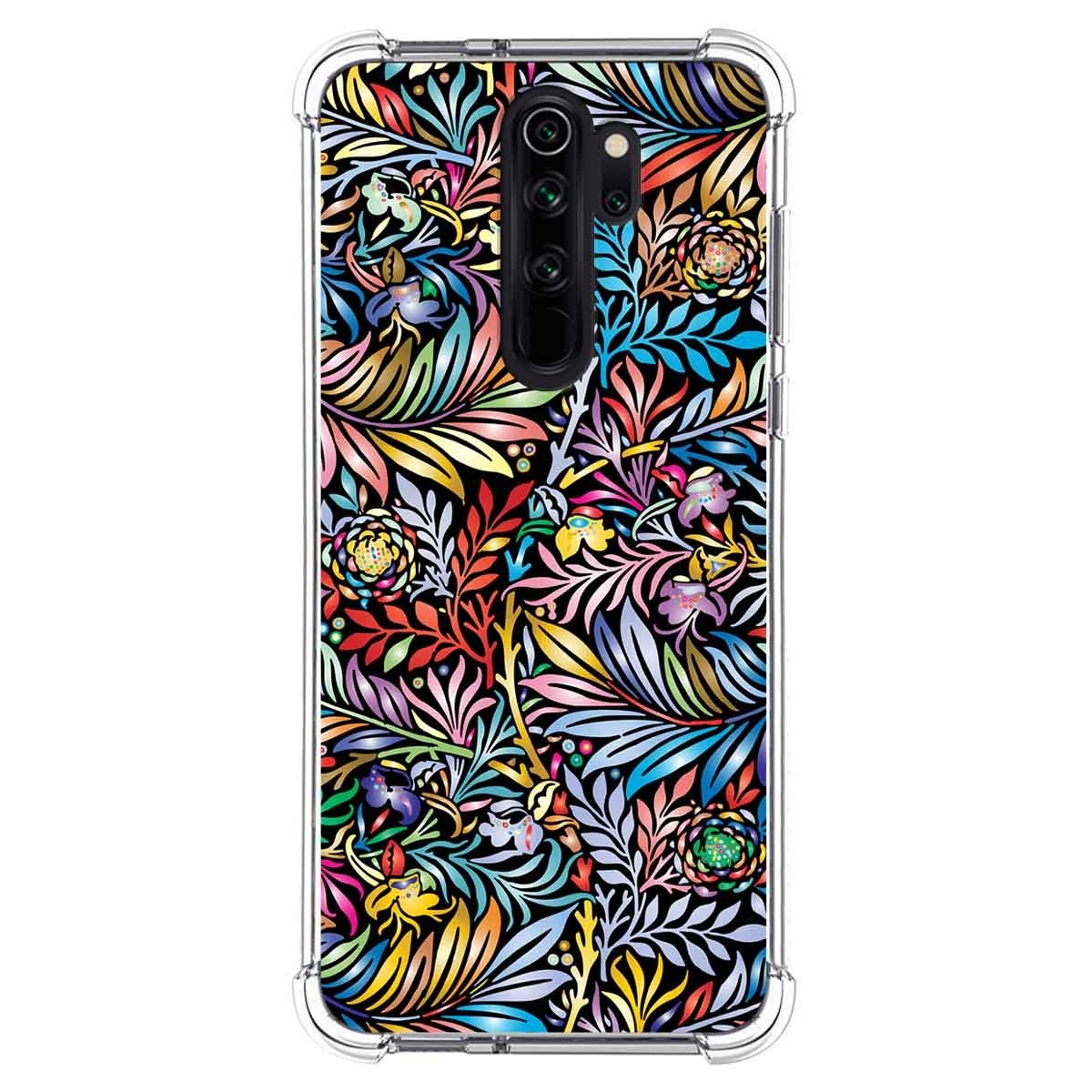 Funda Gel Tpu Silicona dibujo Flores Xiaomi Redmi Note 8 Pro