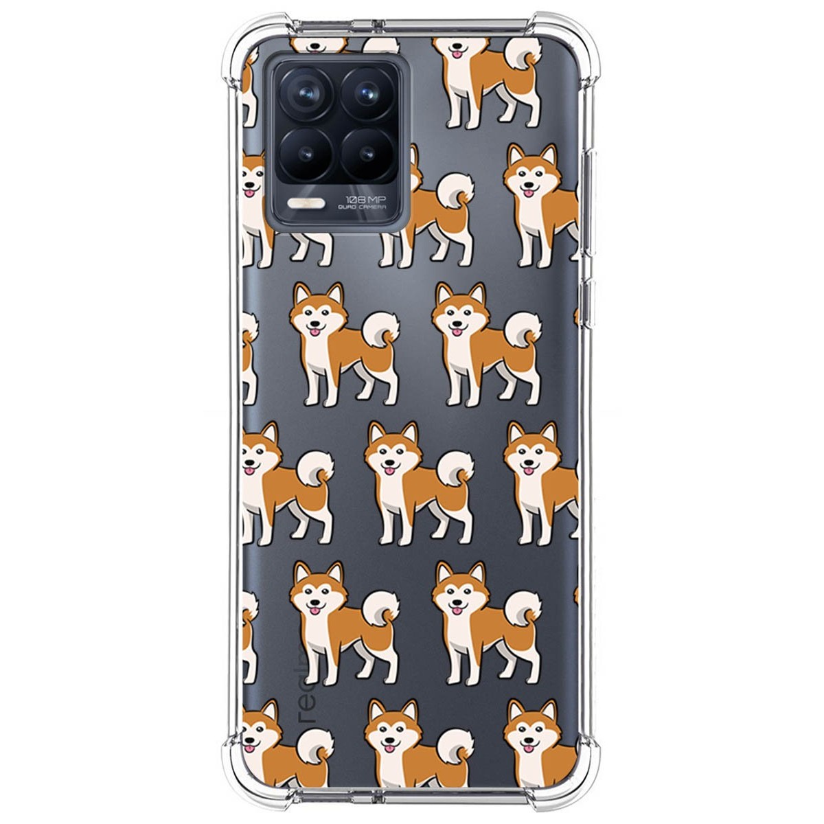 Funda Silicona Antigolpes para Realme 8 4G / 8 Pro diseño Perros 08 Dibujos