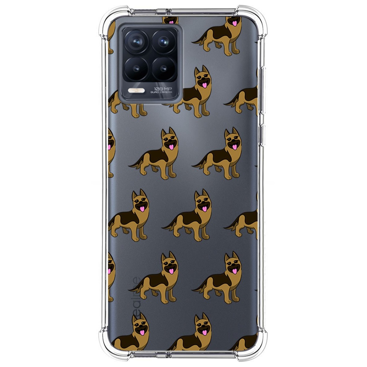 Funda Silicona Antigolpes para Realme 8 4G / 8 Pro diseño Perros 09 Dibujos