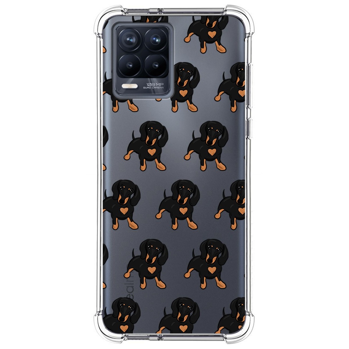 Funda Silicona Antigolpes para Realme 8 4G / 8 Pro diseño Perros 10 Dibujos