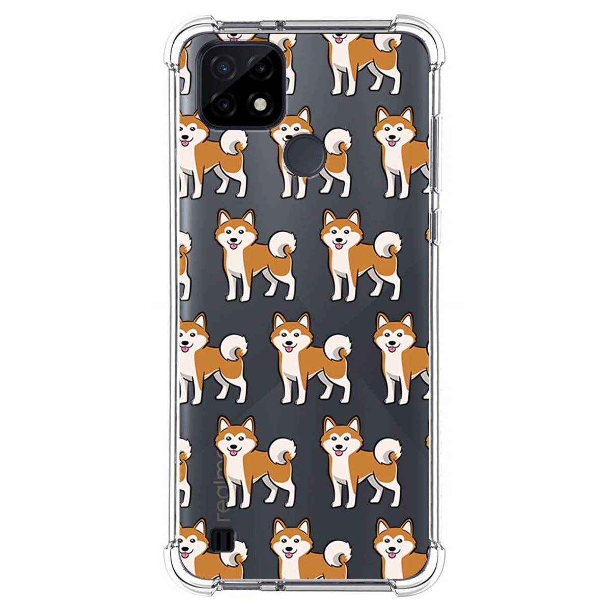 Funda Silicona Antigolpes para Realme C21 diseño Perros 08 Dibujos