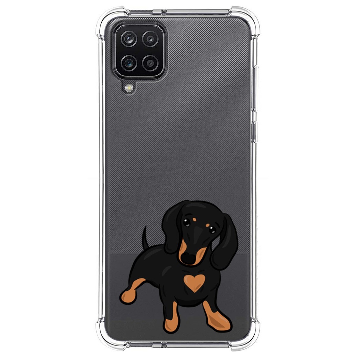 Funda Silicona Antigolpes para Samsung Galaxy A12 diseño Perros 04 Dibujos