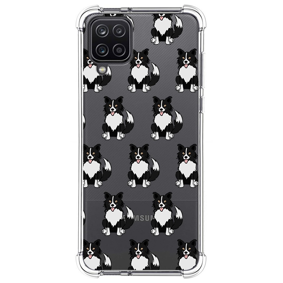 Funda Silicona Antigolpes para Samsung Galaxy A12 diseño Perros 07 Dibujos