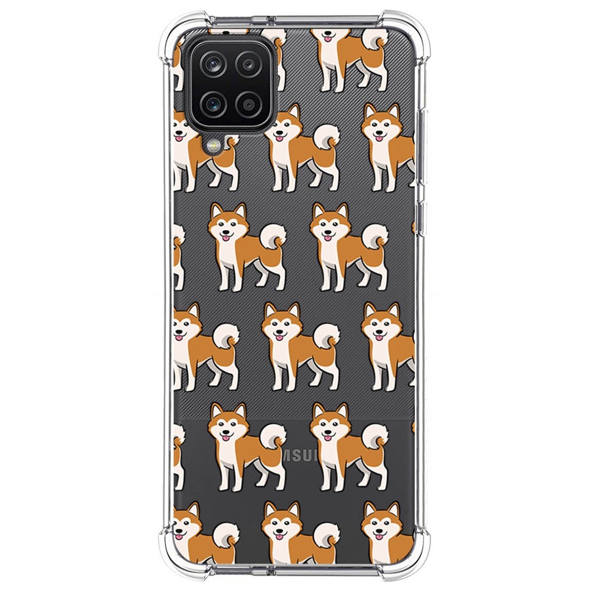 Funda Silicona Antigolpes para Samsung Galaxy A12 diseño Perros 08 Dibujos