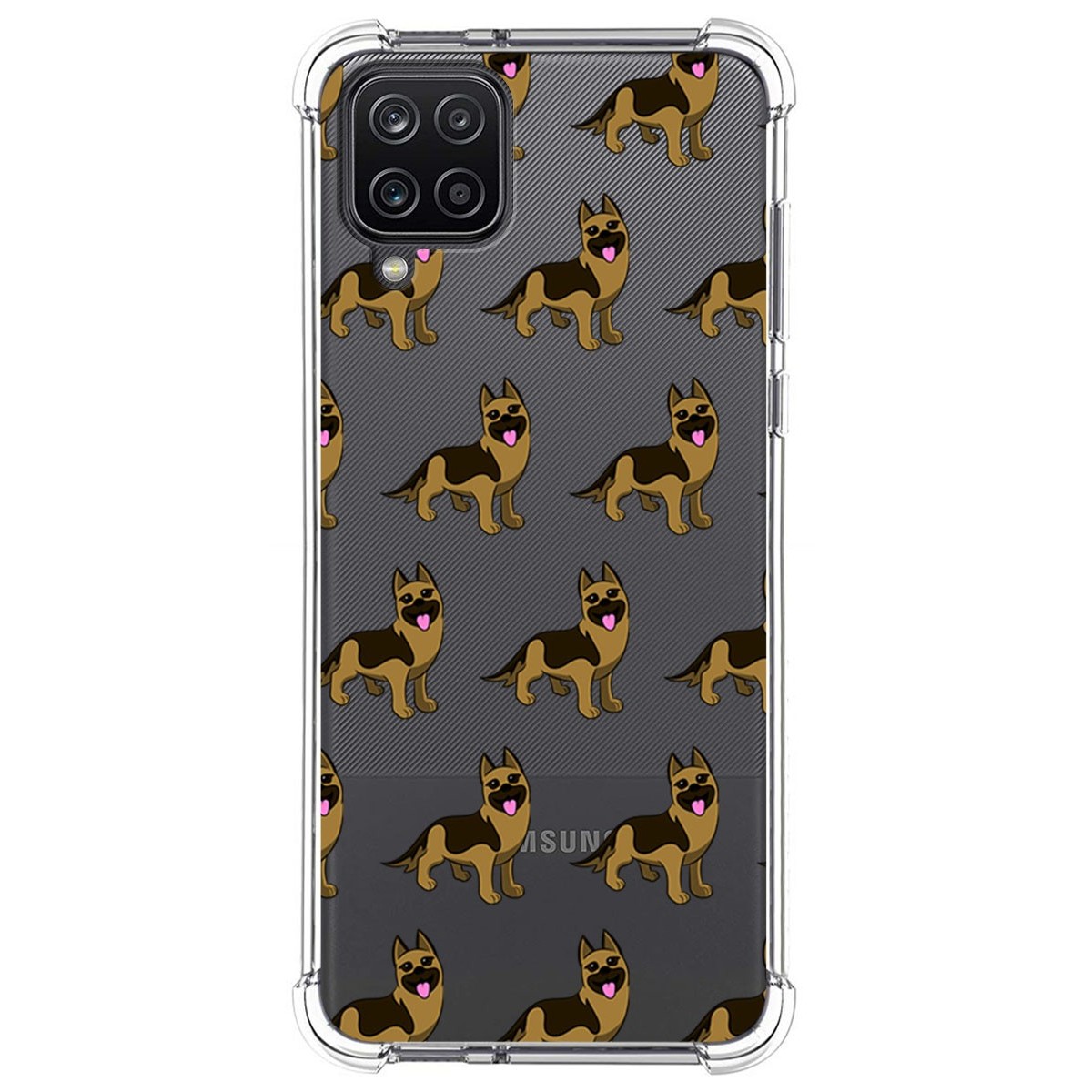 Funda Silicona Antigolpes para Samsung Galaxy A12 diseño Perros 09 Dibujos