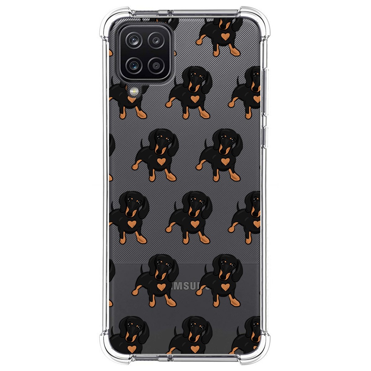 Funda Silicona Antigolpes para Samsung Galaxy A12 diseño Perros 10 Dibujos