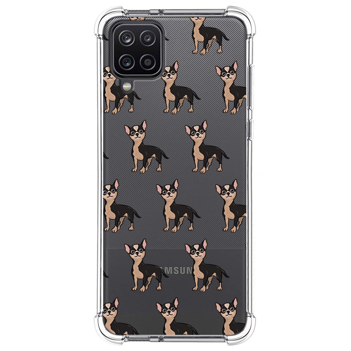 Funda Silicona Antigolpes para Samsung Galaxy A12 diseño Perros 11 Dibujos