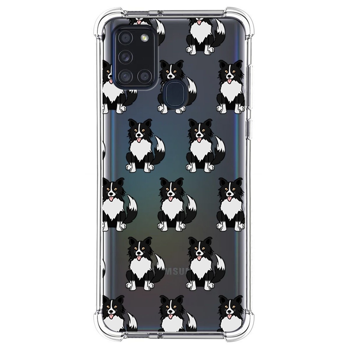 Funda Silicona Antigolpes para Samsung Galaxy A21s diseño Perros 07 Dibujos