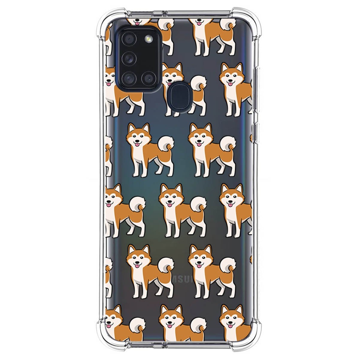 Funda Silicona Antigolpes para Samsung Galaxy A21s diseño Perros 08 Dibujos