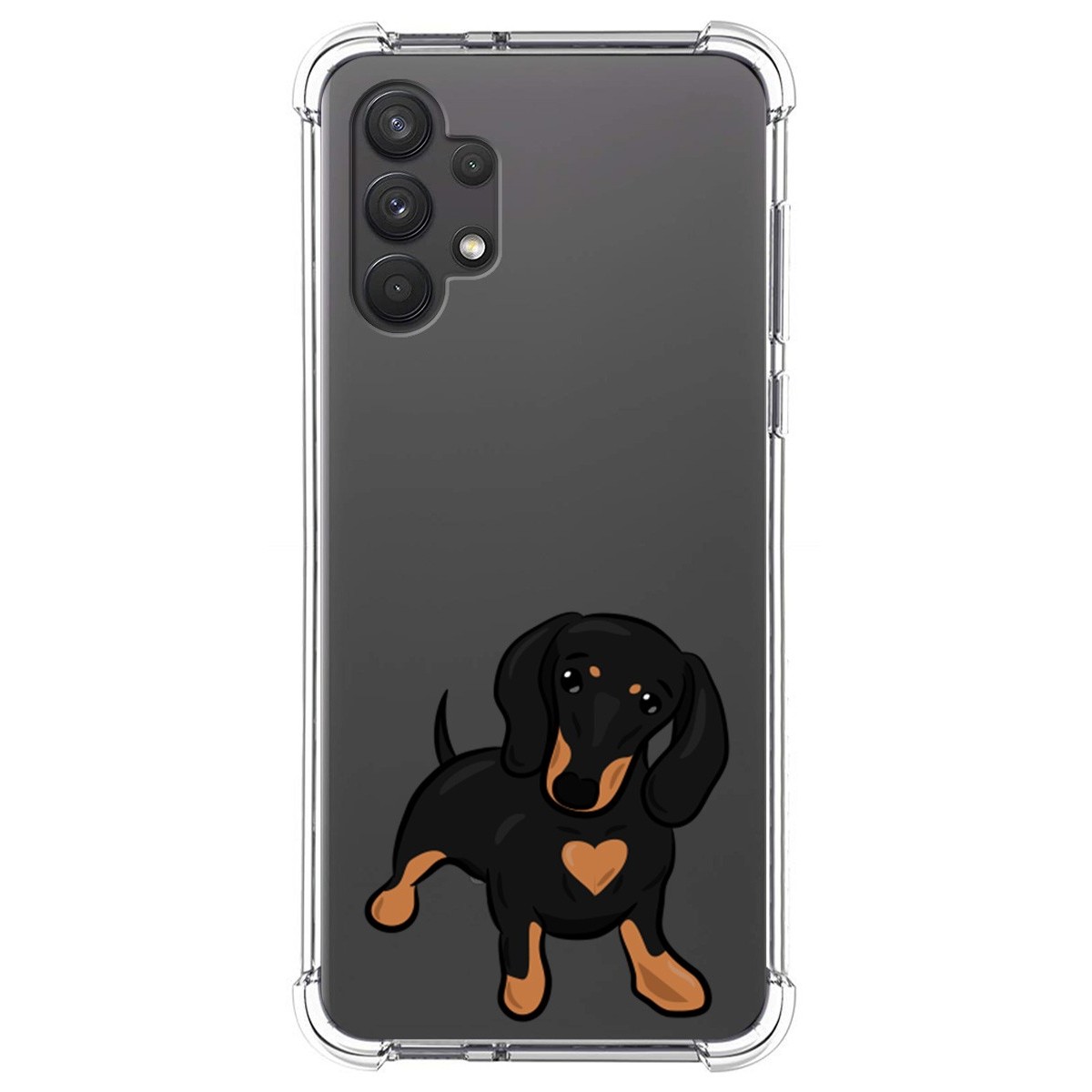 Funda Silicona Antigolpes para Samsung Galaxy A32 4G diseño Perros 04 Dibujos