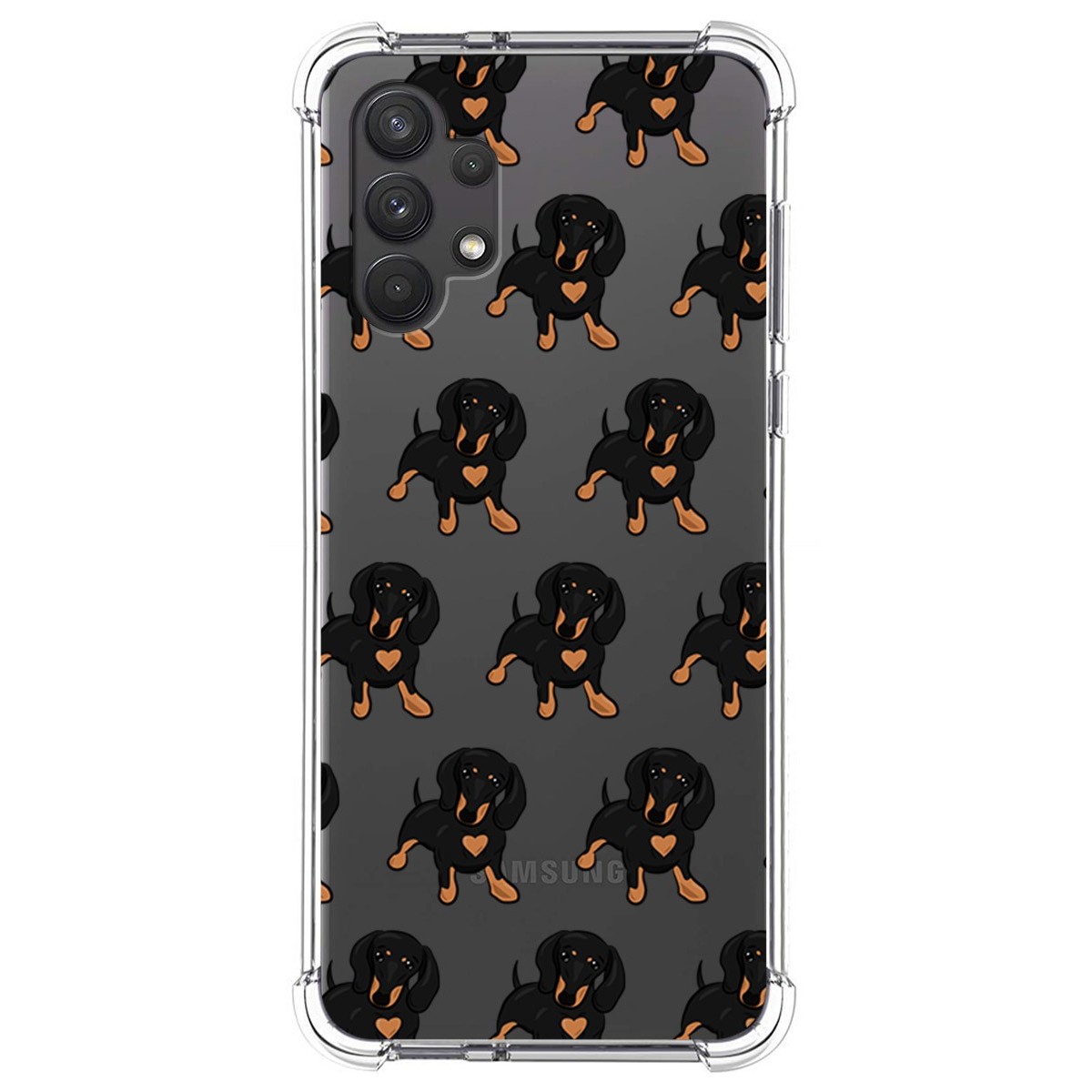 Funda Silicona Antigolpes para Samsung Galaxy A32 4G diseño Perros 10 Dibujos