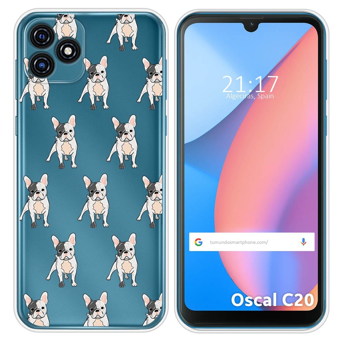 Funda Silicona Transparente para Blackview Oscal C20 / C20 Pro diseño Perros 12 Dibujos