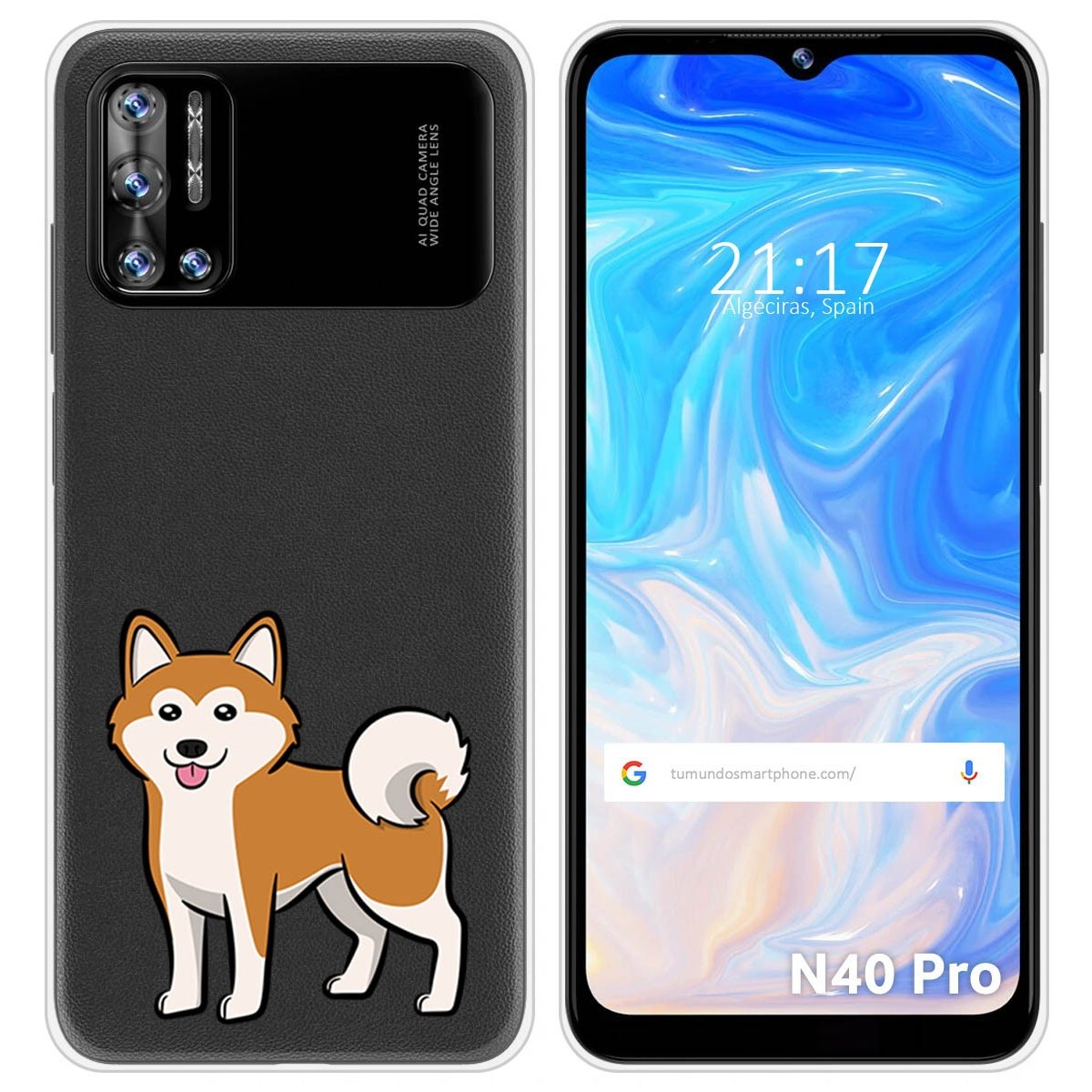 Funda Silicona Transparente para Doogee N40 Pro diseño Perros 02 Dibujos