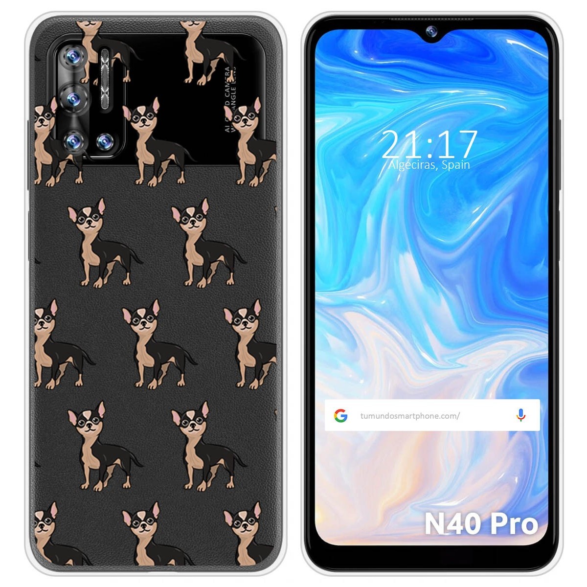 Funda Silicona Transparente para Doogee N40 Pro diseño Perros 11 Dibujos