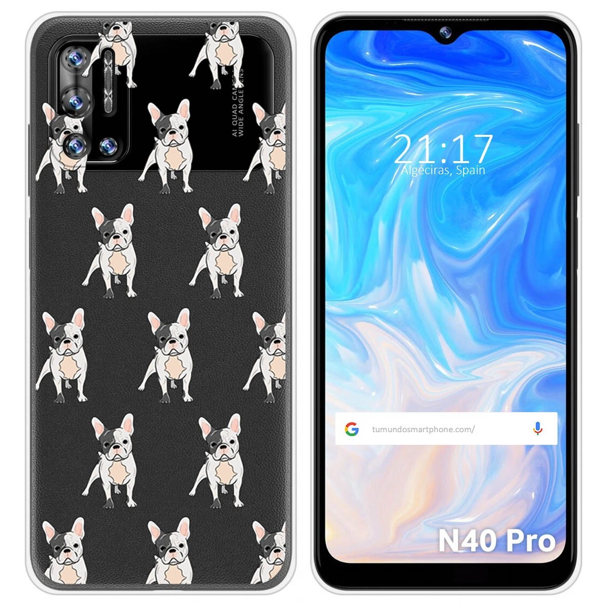 Funda Silicona Transparente para Doogee N40 Pro diseño Perros 12 Dibujos