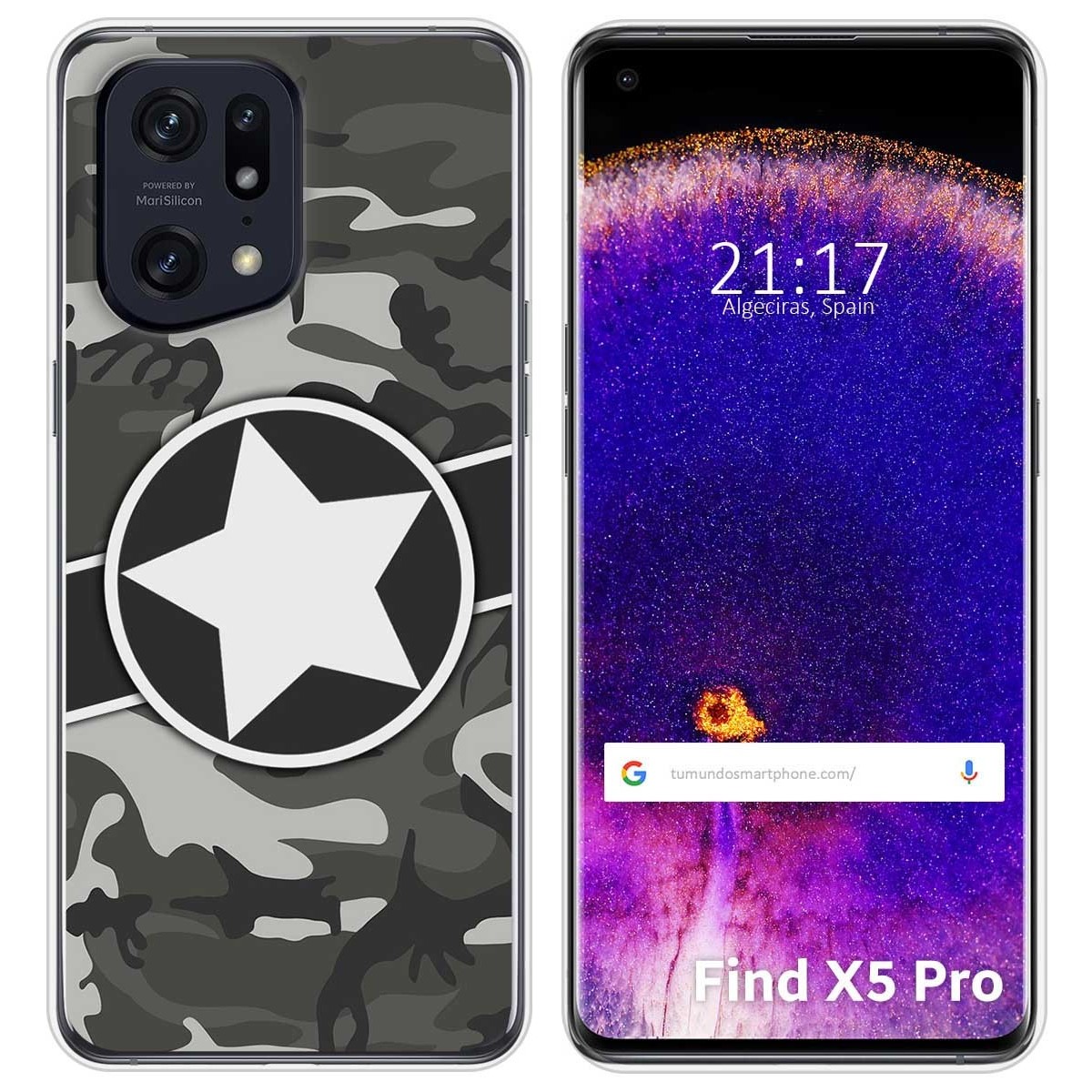 Funda Silicona para Oppo Find X5 Pro 5G diseño Camuflaje 02 Dibujos