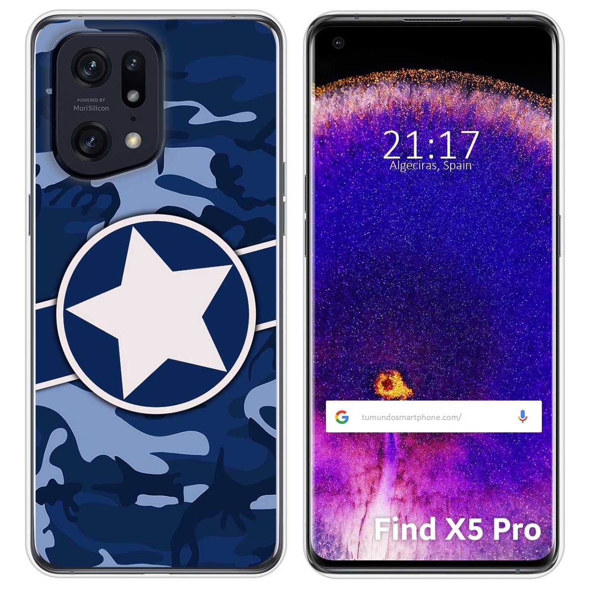 Funda Silicona para Oppo Find X5 Pro 5G diseño Camuflaje 03 Dibujos