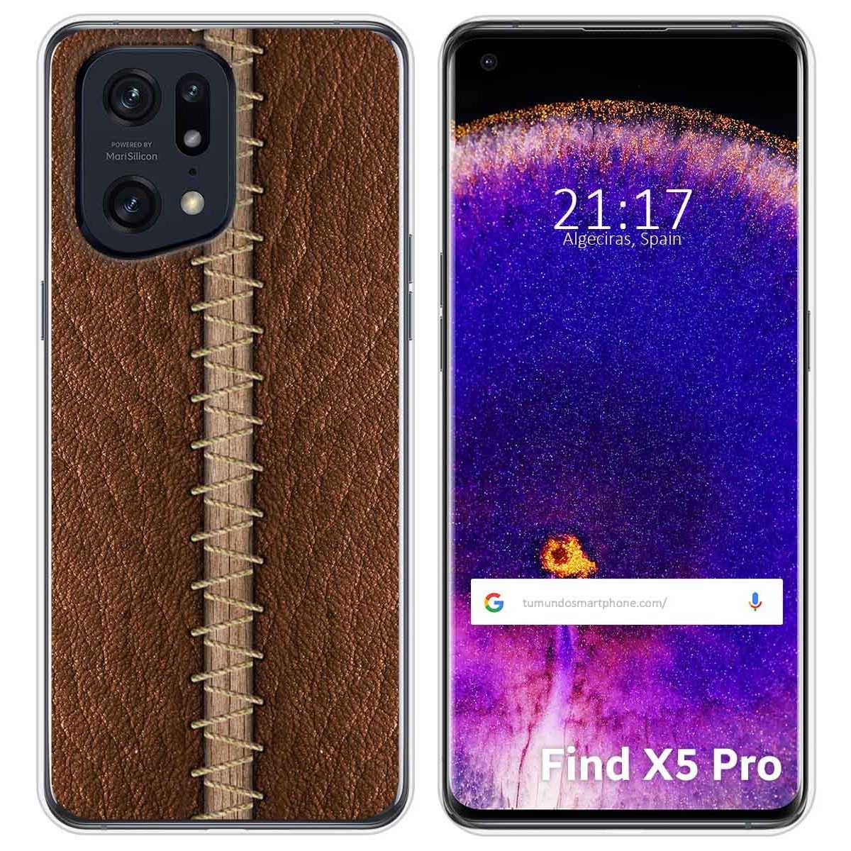 Funda Silicona para Oppo Find X5 Pro 5G diseño Cuero 01 Dibujos