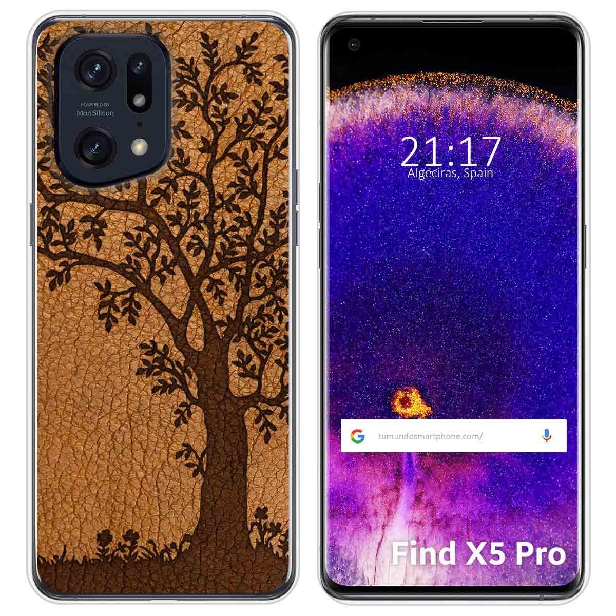 Funda Silicona para Oppo Find X5 Pro 5G diseño Cuero 03 Dibujos