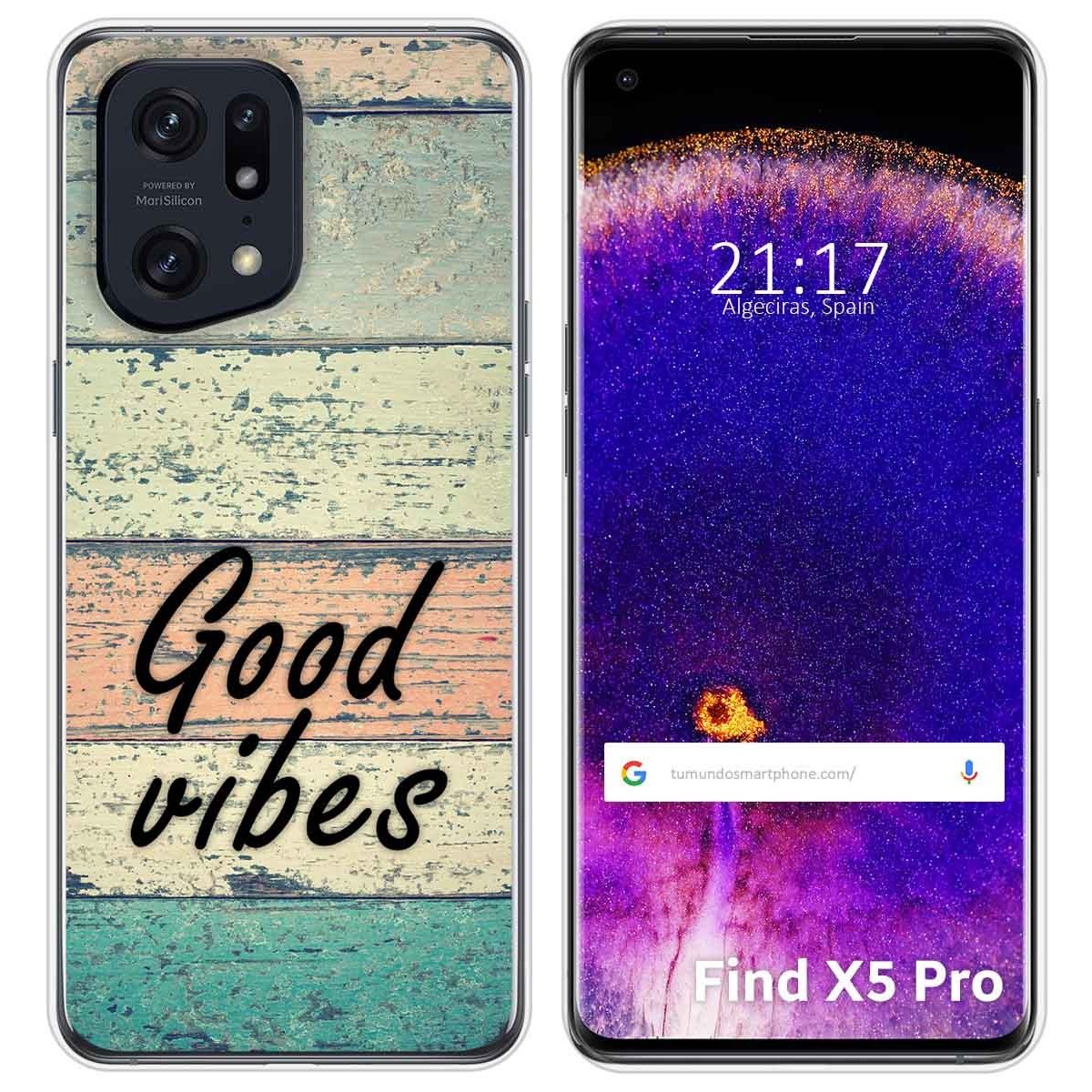 Funda Silicona para Oppo Find X5 Pro 5G diseño Madera 01 Dibujos