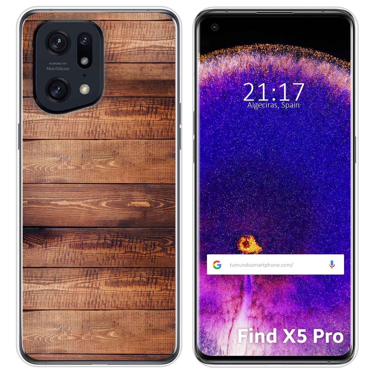 Funda Silicona para Oppo Find X5 Pro 5G diseño Madera 02 Dibujos