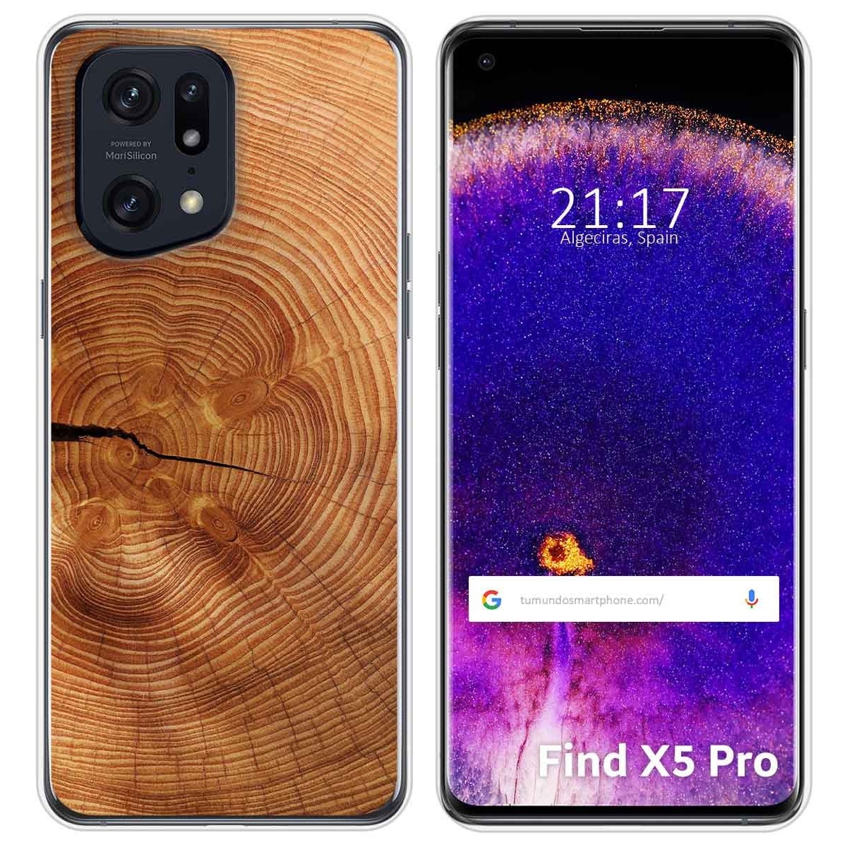 Funda Silicona para Oppo Find X5 Pro 5G diseño Madera 04 Dibujos