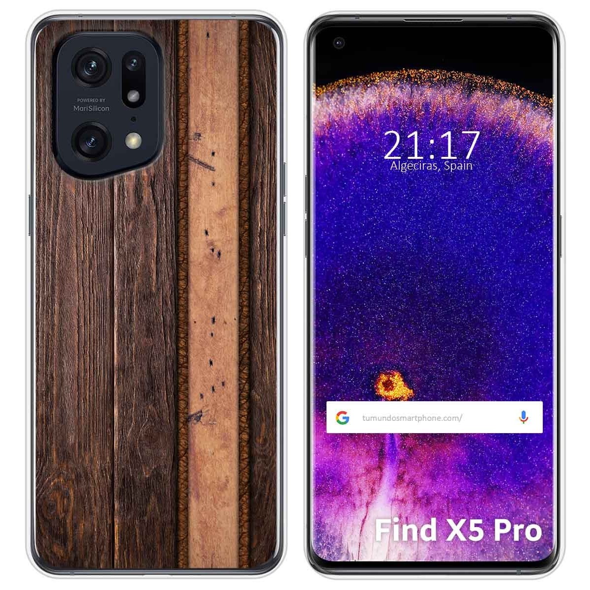 Funda Silicona para Oppo Find X5 Pro 5G diseño Madera 05 Dibujos