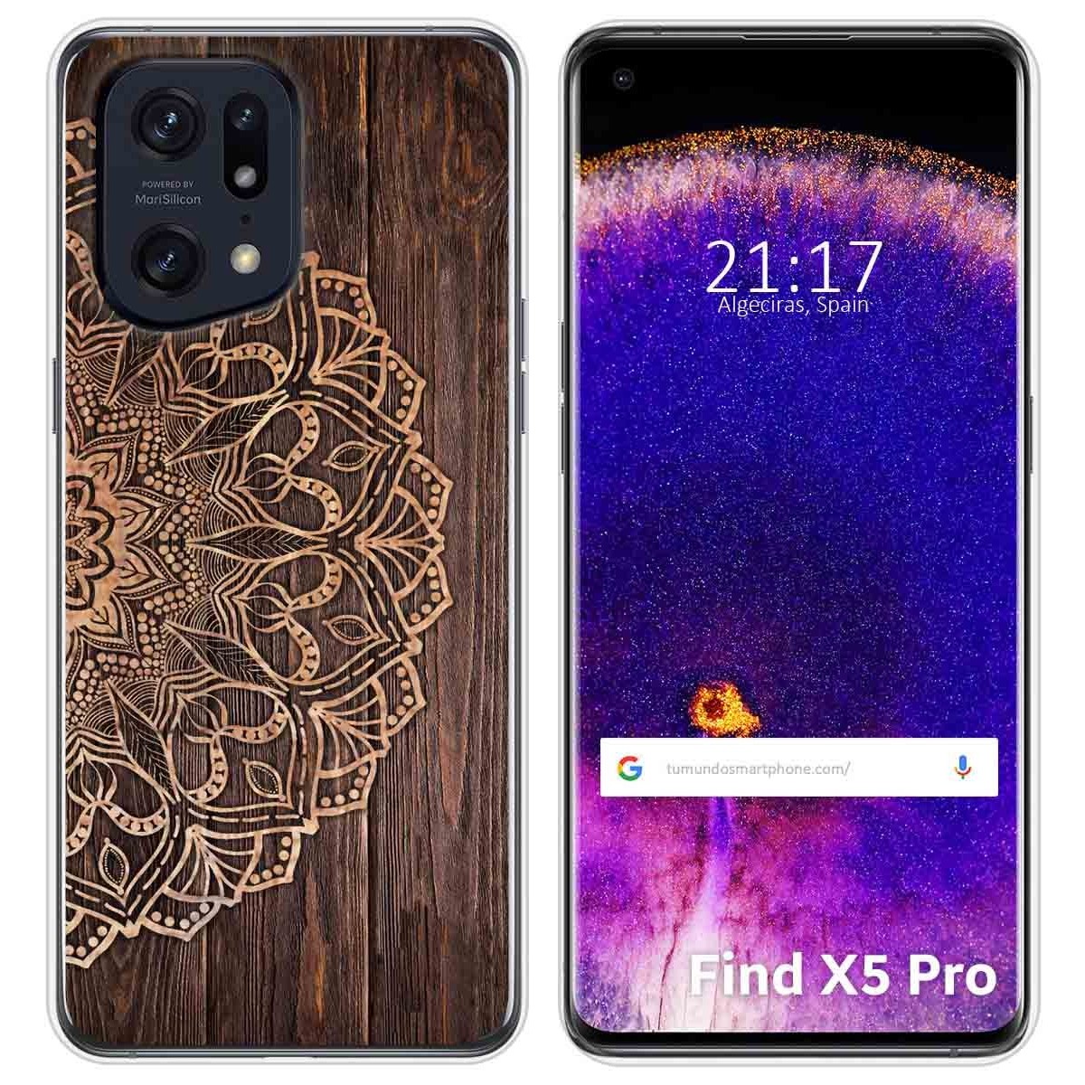 Funda Silicona para Oppo Find X5 Pro 5G diseño Madera 06 Dibujos