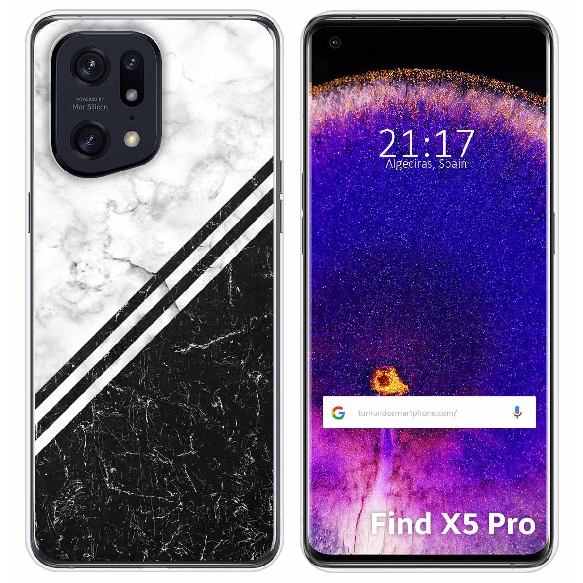 Funda Silicona para Oppo Find X5 Pro 5G diseño Mármol 01 Dibujos