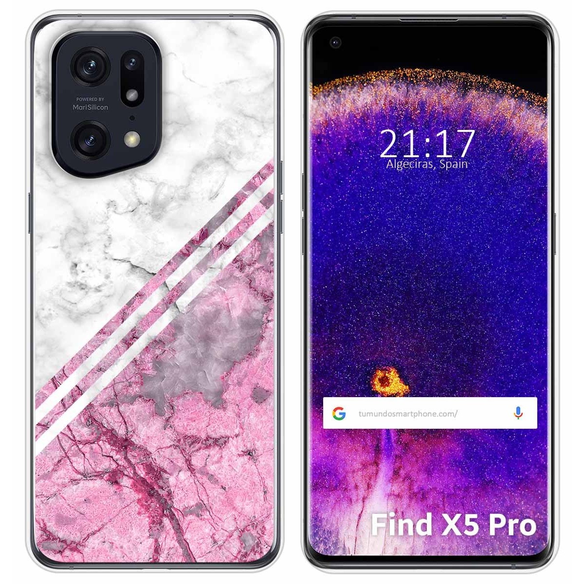 Funda Silicona para Oppo Find X5 Pro 5G diseño Mármol 03 Dibujos