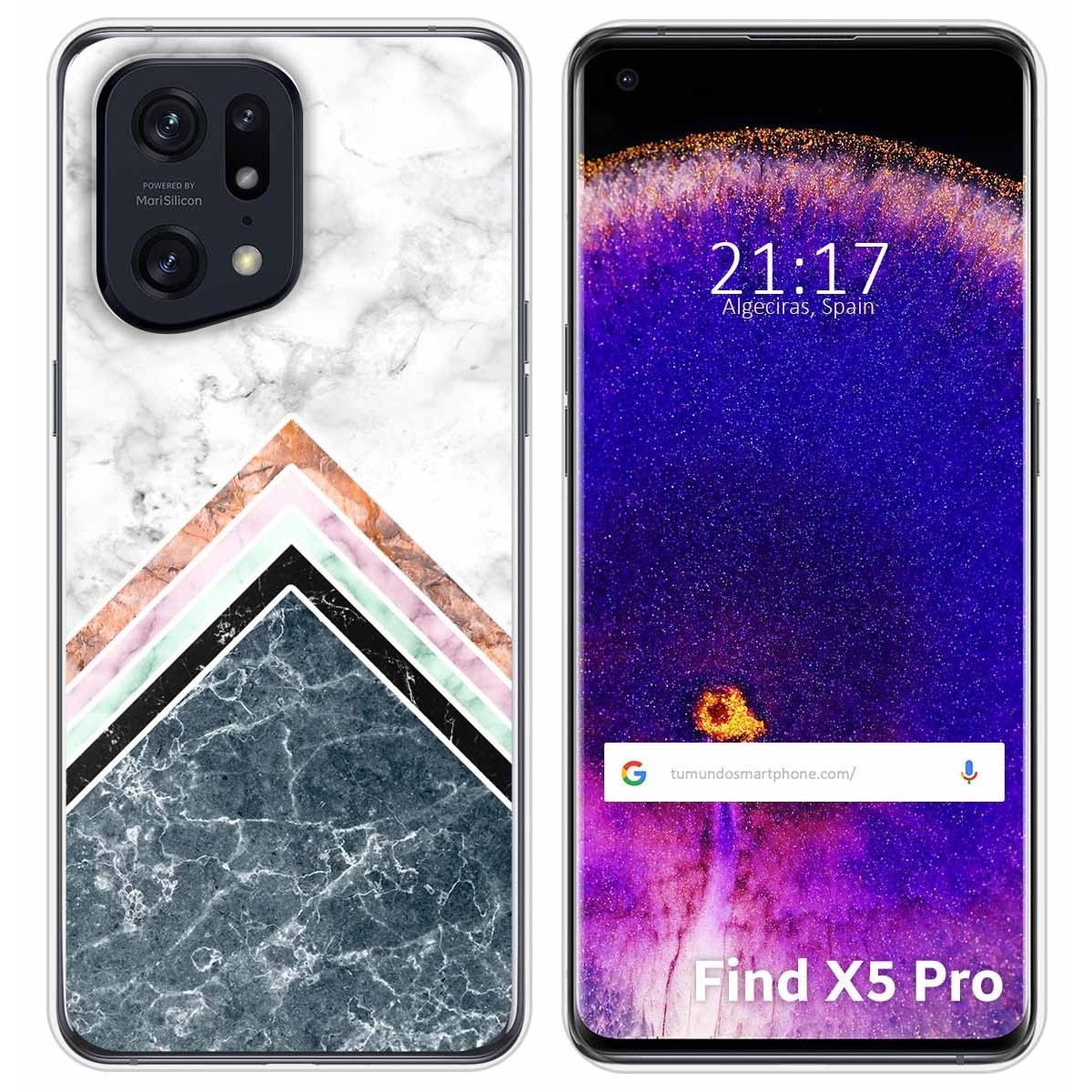 Funda Silicona para Oppo Find X5 Pro 5G diseño Mármol 05 Dibujos